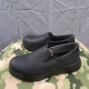 %RED WING CROSS LITE Shoes Black Leather Woman Sz 7/ CSA SAFETY TOE OXFORD/ D8